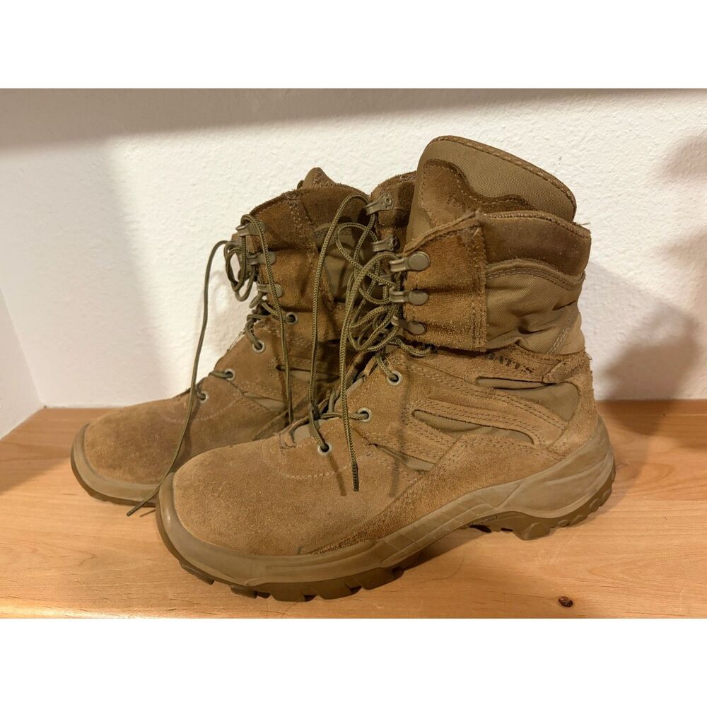 Bates Mens E11031 M-8 8" Tactical Boots Coyote Brown Leather Size 8.5M EUC - Picture 2 of 7